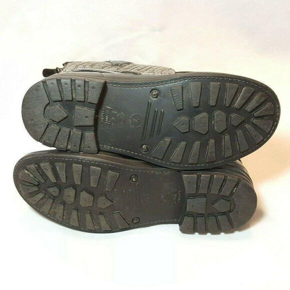 Kamik Waterproof Rain Boots Sz 7 Black Gray Insulated Shaft Zip Up Back - Picture 8 of 8